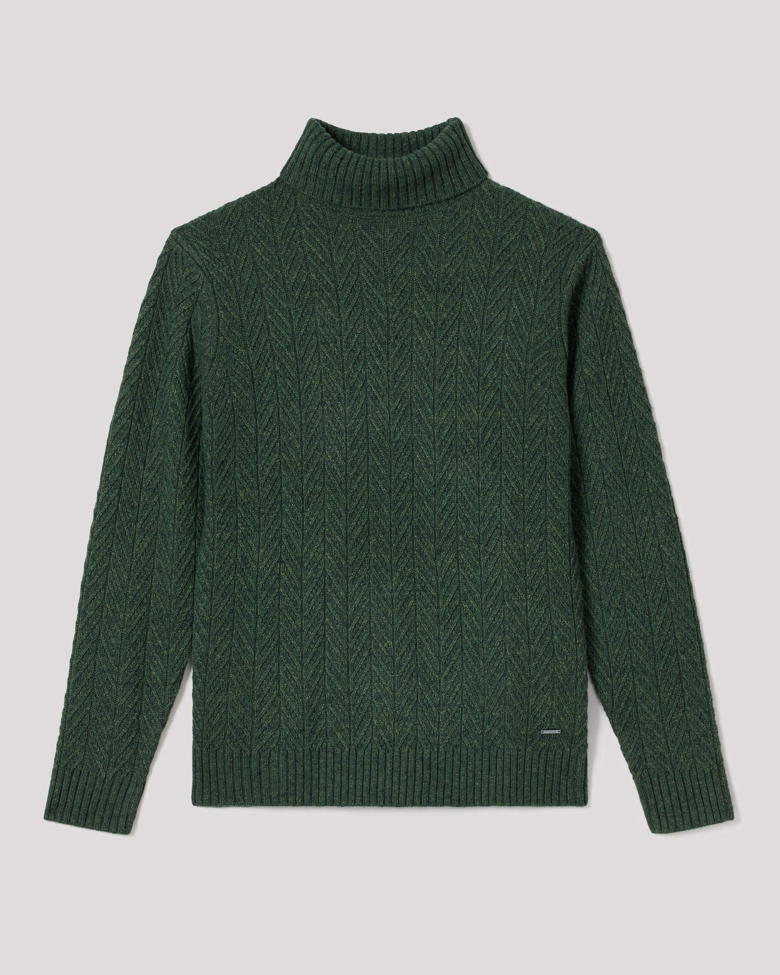 Green roll hotsell neck jumper mens